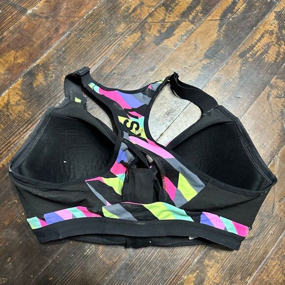 Victoria’s Secret colorful high impact racerback 34DD sports bra - Picture 2 of 3